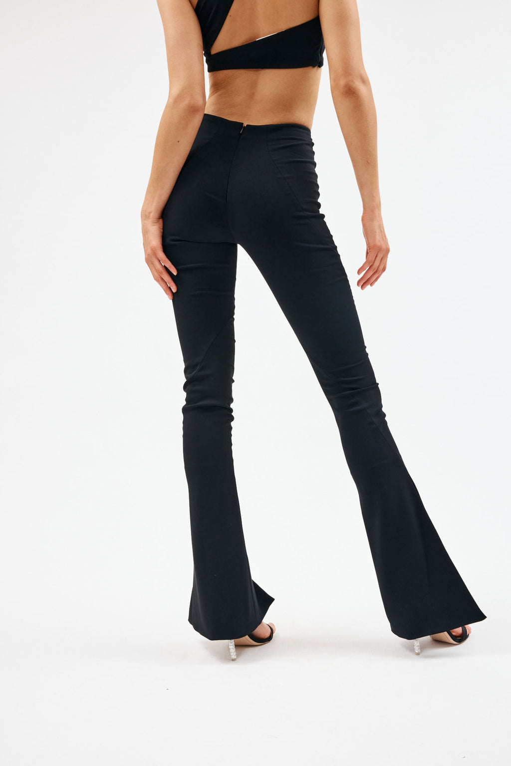 Flared Black Trousers - Désordre Boutique