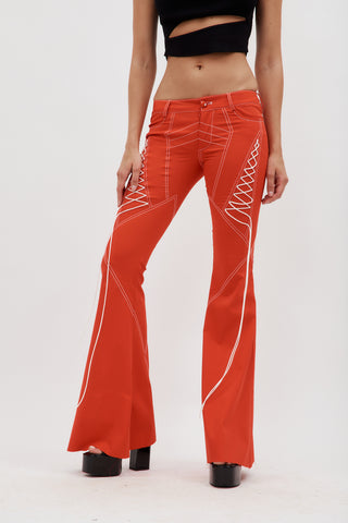 Flared Lace Up Chilli Rainwear Pants - Désordre Boutique