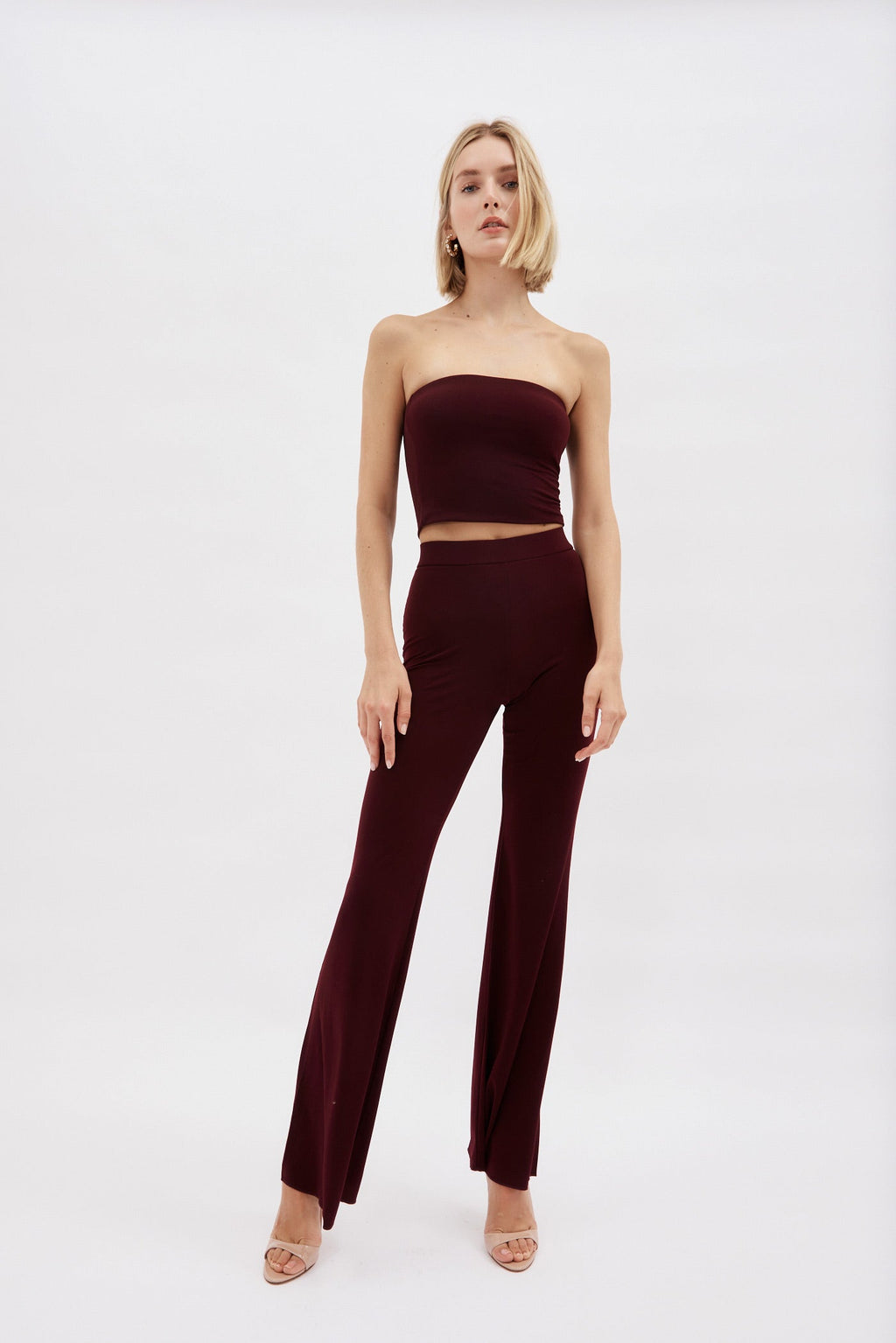 Gaia Rouge Noir Flare Pants - Désordre Boutique