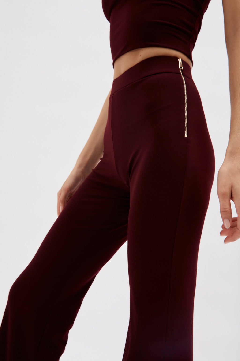 Gaia Rouge Noir Flare Pants - Désordre Boutique