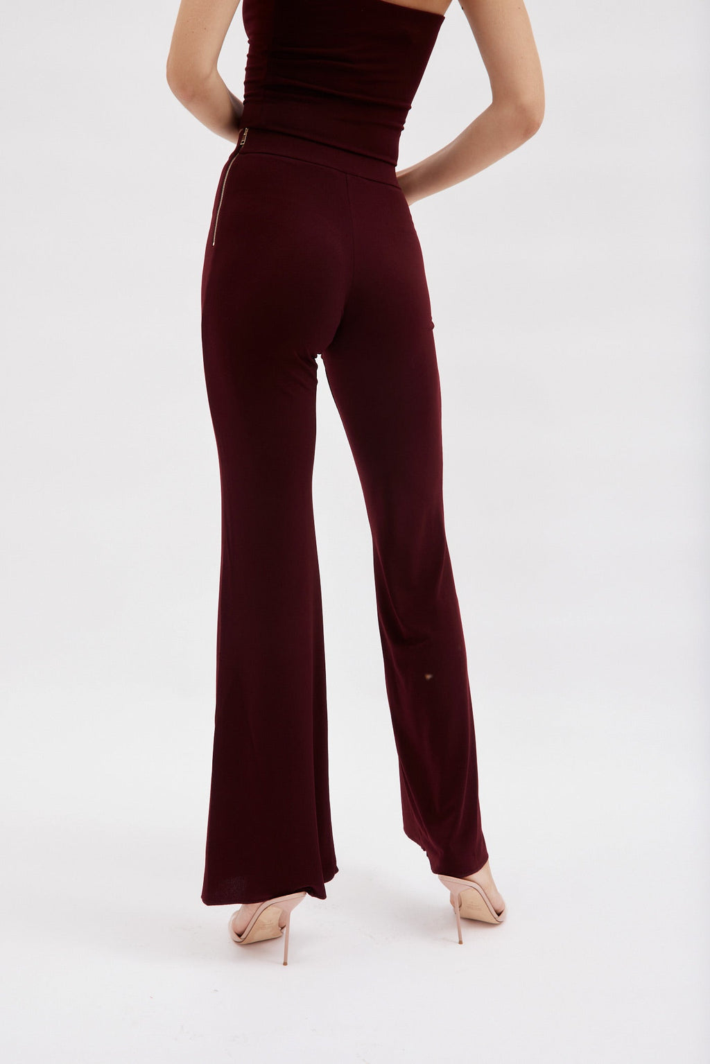 Gaia Rouge Noir Flare Pants - Désordre Boutique