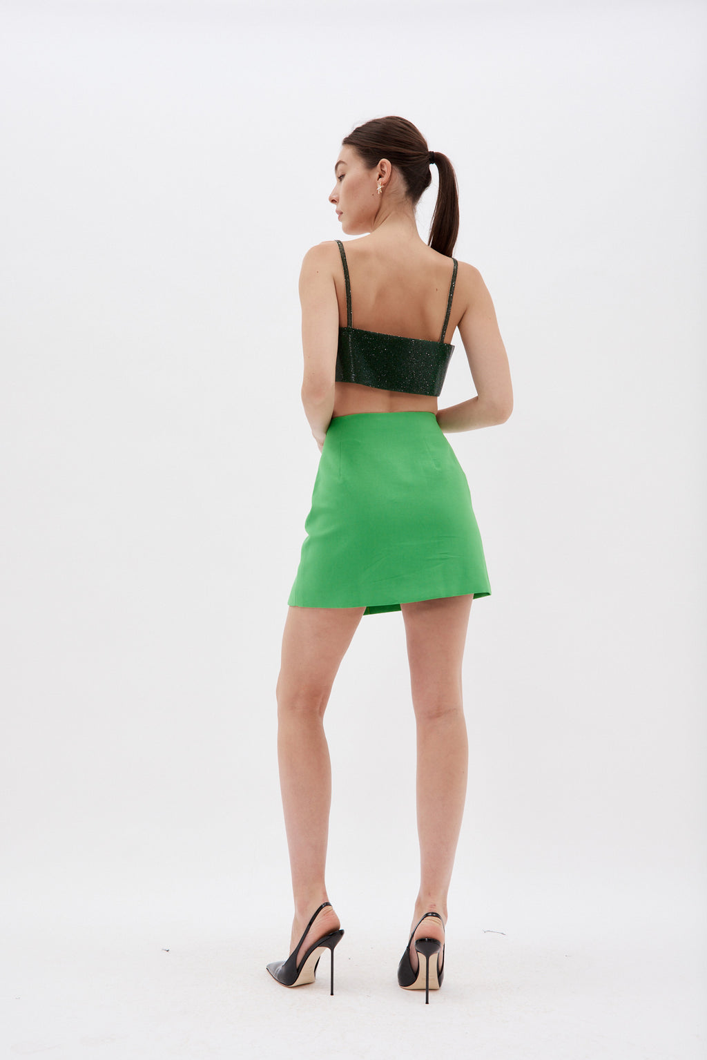 Gioia Green Mini Skirt - Désordre Boutique