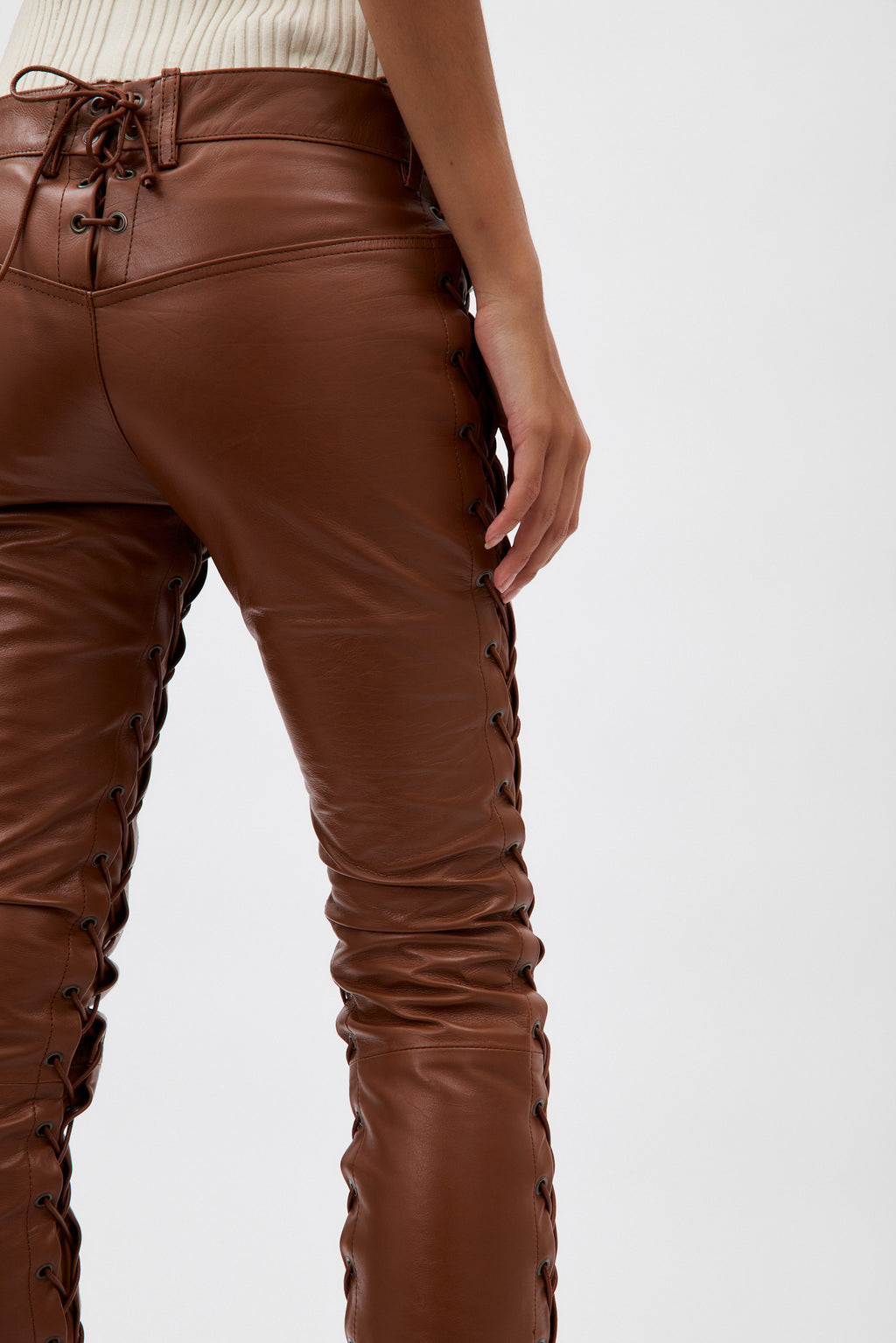 Guido Cocoa Leather Trousers - Désordre Boutique