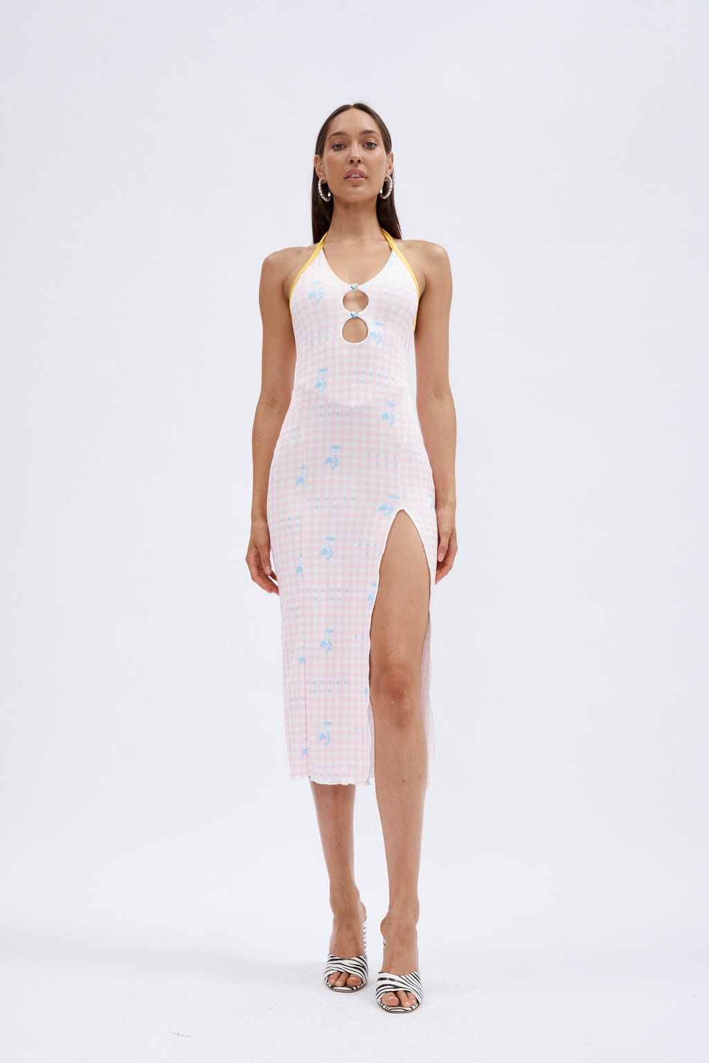 Heather Pink Gingham Maxi - Désordre Boutique