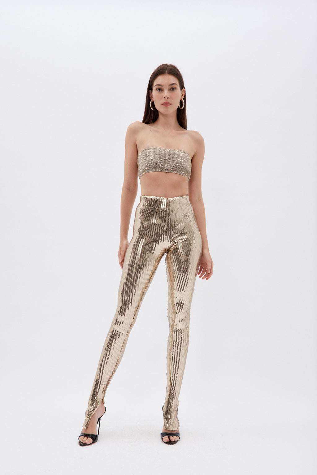 High Waisted Gold Sequin Leggings - Désordre Boutique