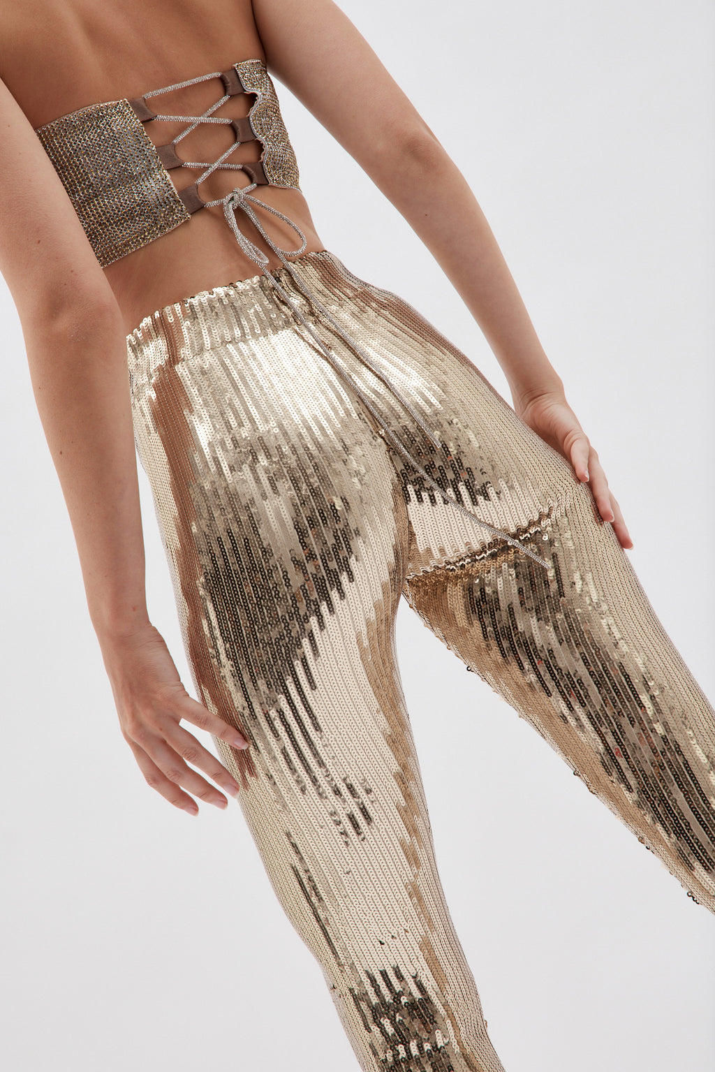 High Waisted Gold Sequin Leggings - Désordre Boutique