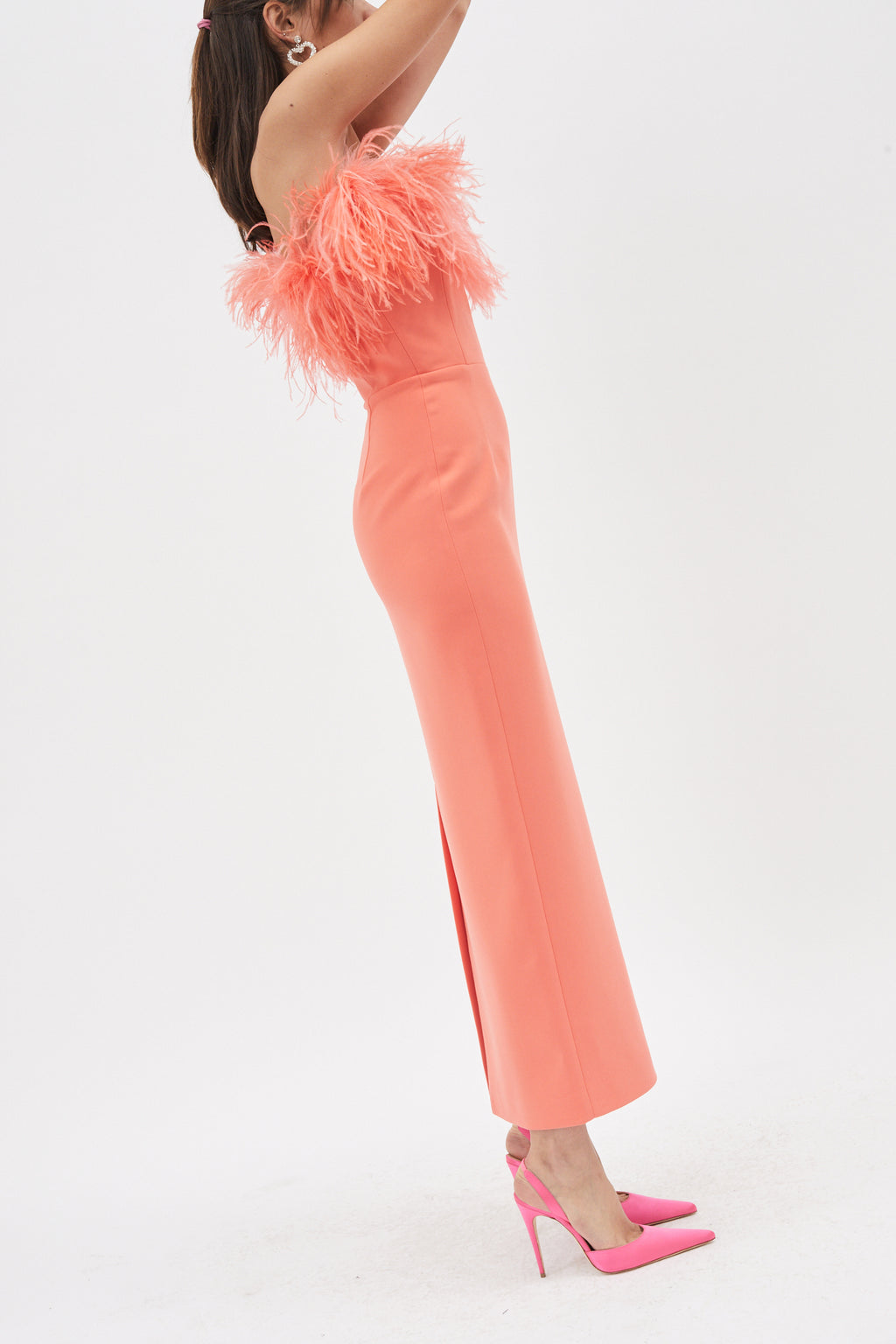 Lena Neon Coral Dress - Désordre Boutique