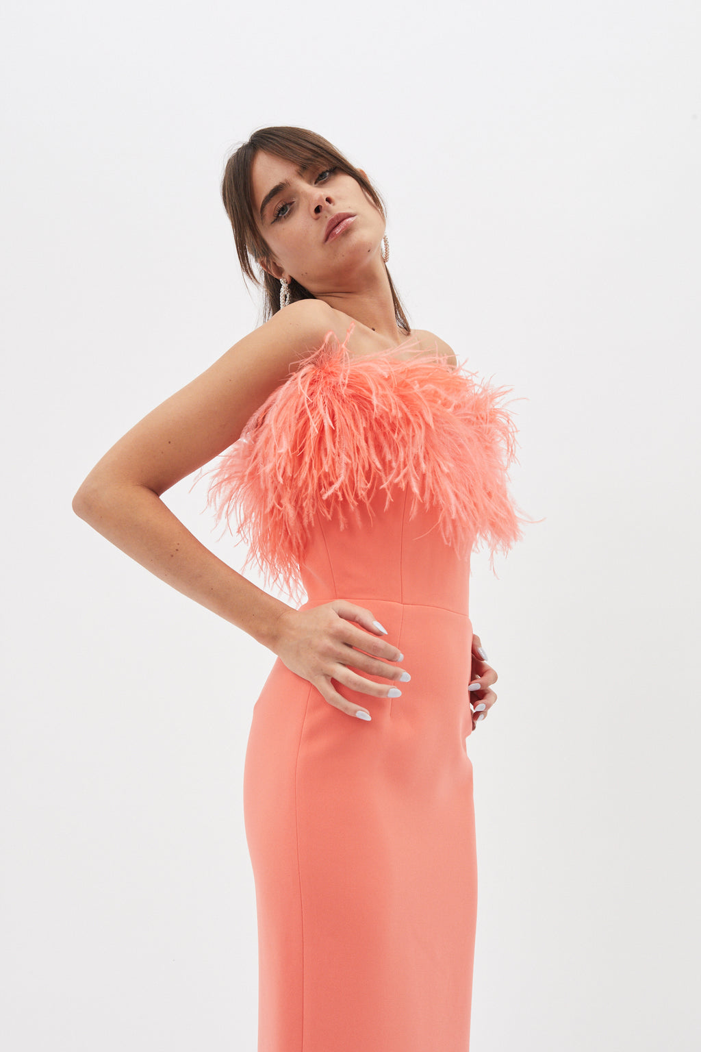 Lena Neon Coral Dress - Désordre Boutique