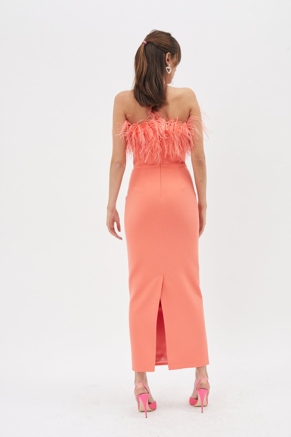 Lena Neon Coral Dress - Désordre Boutique