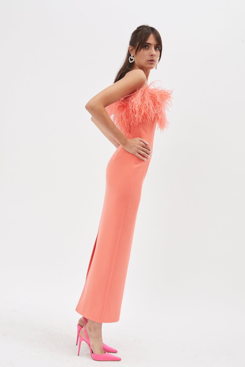 Lena Neon Coral Dress - Désordre Boutique