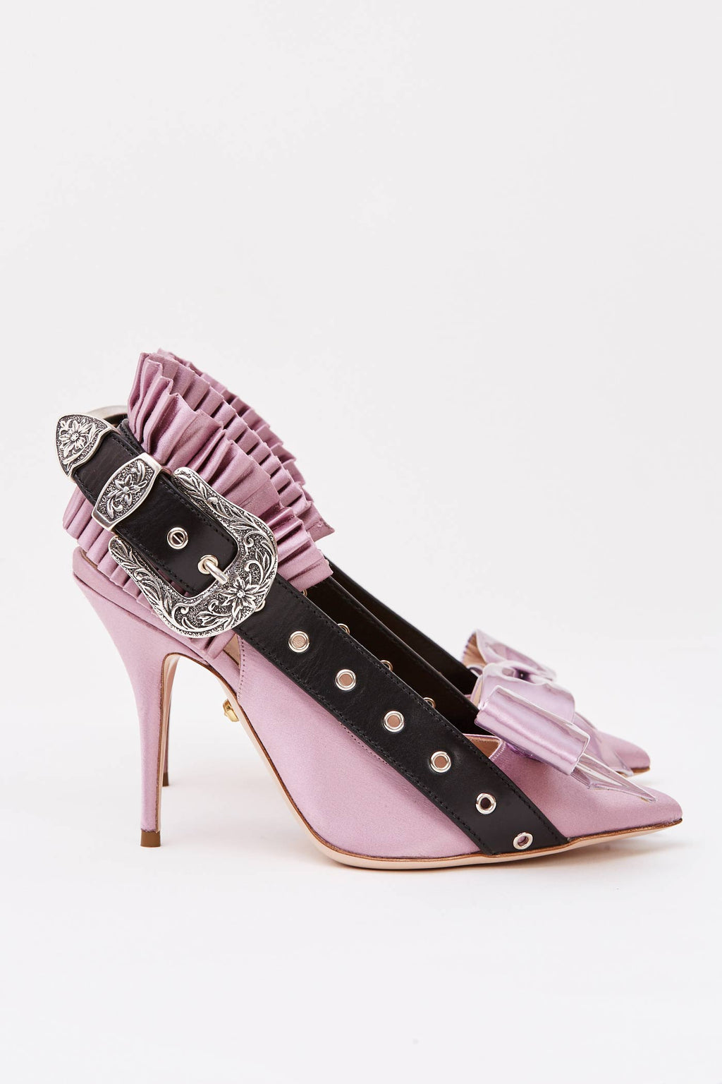 Lilac Bow Buckle Pumps - Désordre Boutique