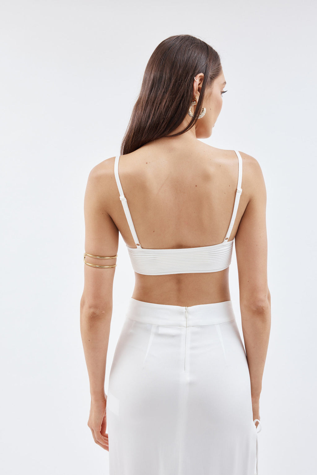 Linden White Compact Cut Out Bralette - Désordre Boutique