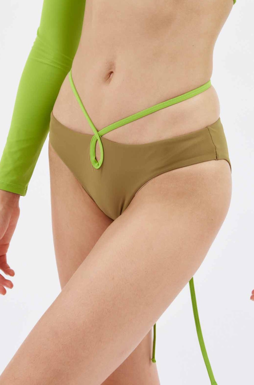 Looped Kombu Apple Tie Bikini Brief - Désordre Boutique