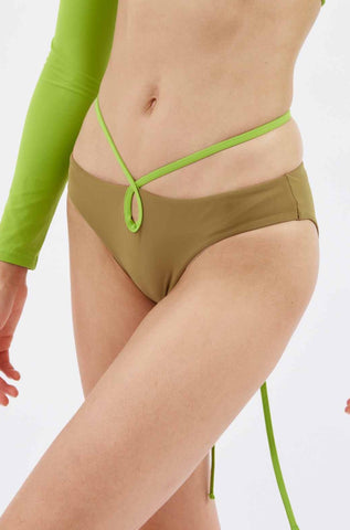 Looped Kombu Apple Tie Bikini Brief - Désordre Boutique