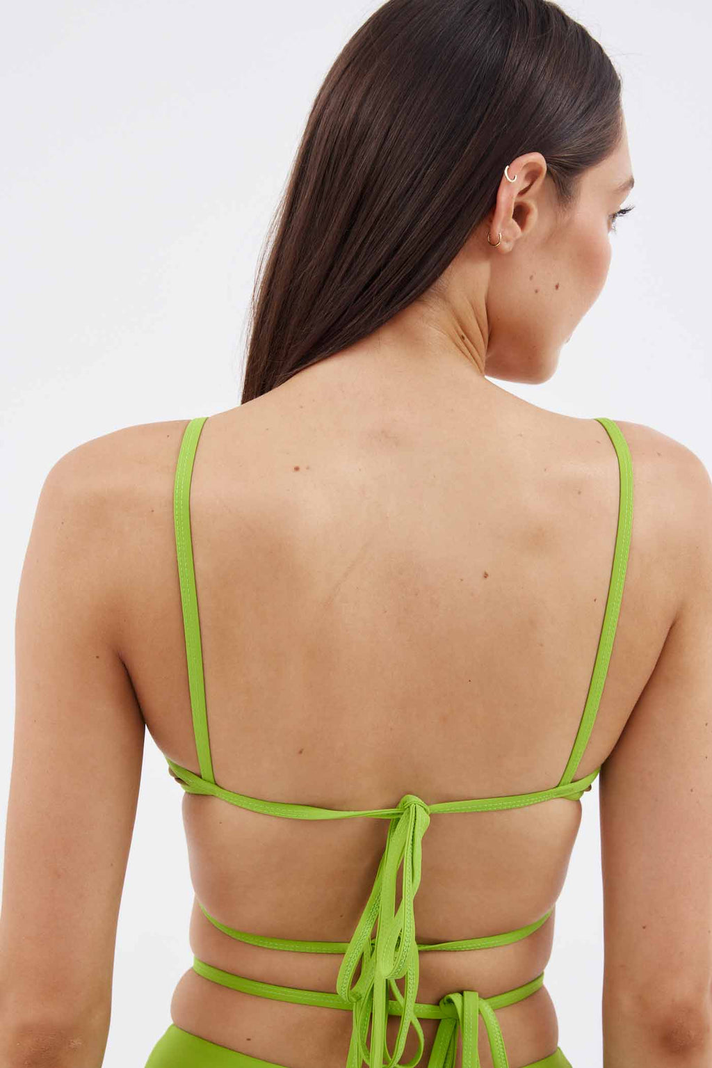 Looped Kombu Apple Tie Bikini Top - Désordre Boutique