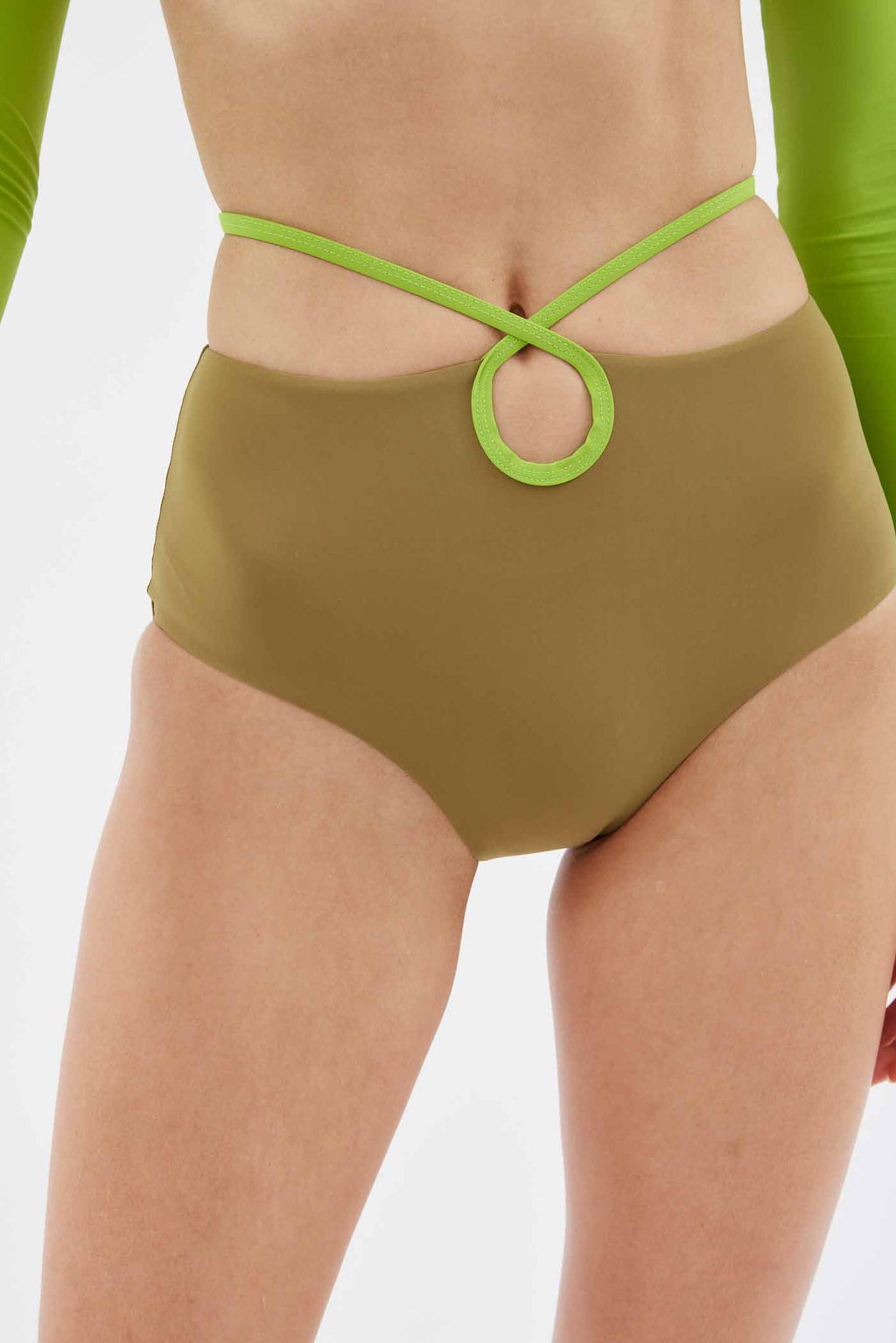 Looped Kombu Apple Tie High Brief - Désordre Boutique