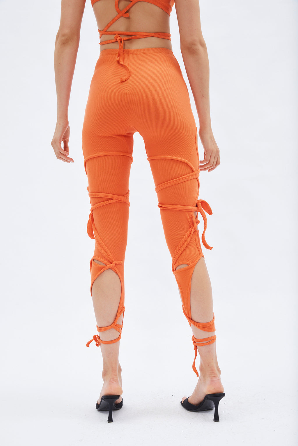 Lounge Wrap Orange Leggings - Désordre Boutique