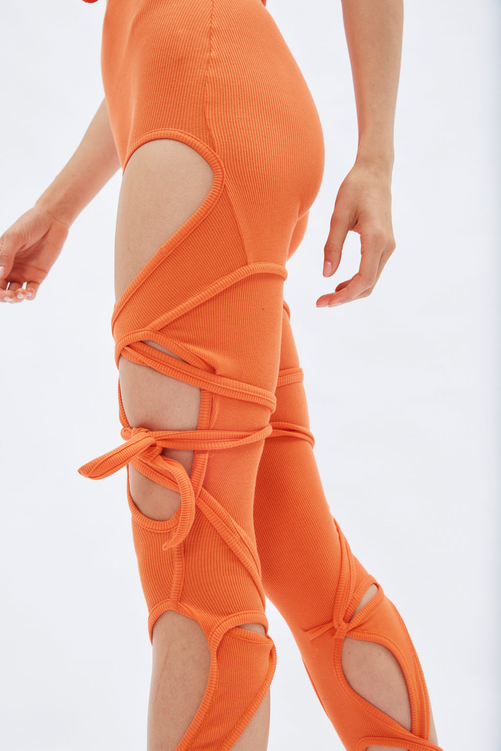 Lounge Wrap Orange Leggings - Désordre Boutique