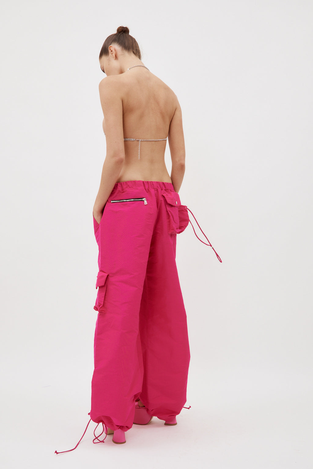 Low Rise Fuchsia Utility Pants - Désordre Boutique