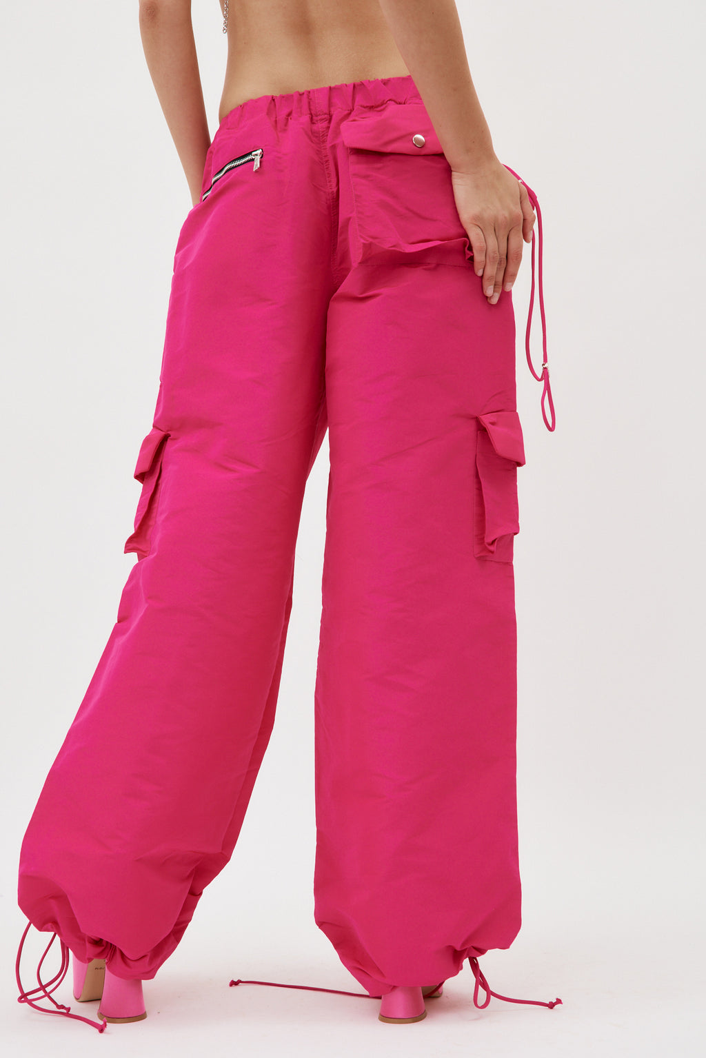 Low Rise Fuchsia Utility Pants - Désordre Boutique