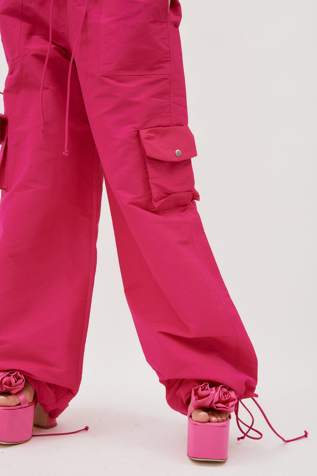 Low Rise Fuchsia Utility Pants - Désordre Boutique