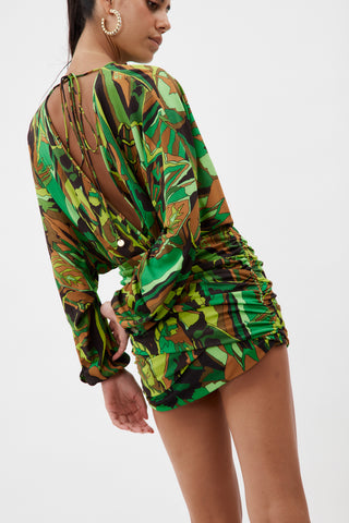 Lucy Emerald Jungle Mini Dress - Désordre Boutique