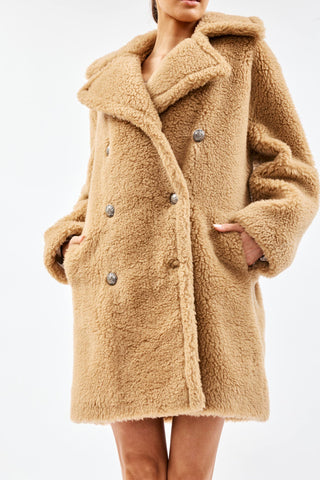 Martingale Camel Maxi Coat - Désordre Boutique