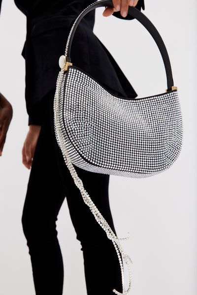 ショルダーバッグ・ポシェット Micro Vesna Crystal Hobo Bag - Magda Butrym - Cristal - Blac micro-vesna-black-crystals-bag