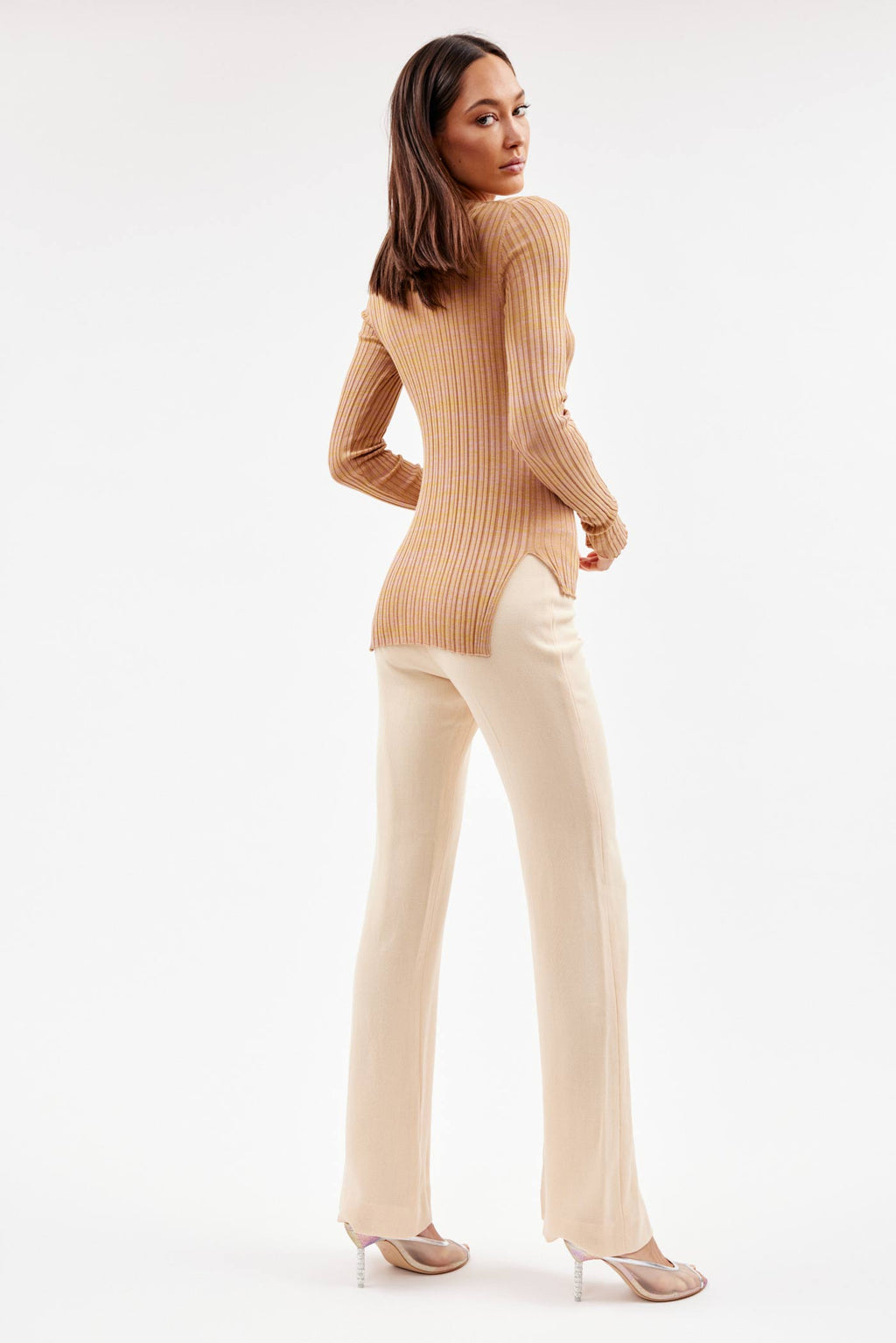 Nelia Mottled Rose Ochre Silk Knit - Désordre Boutique