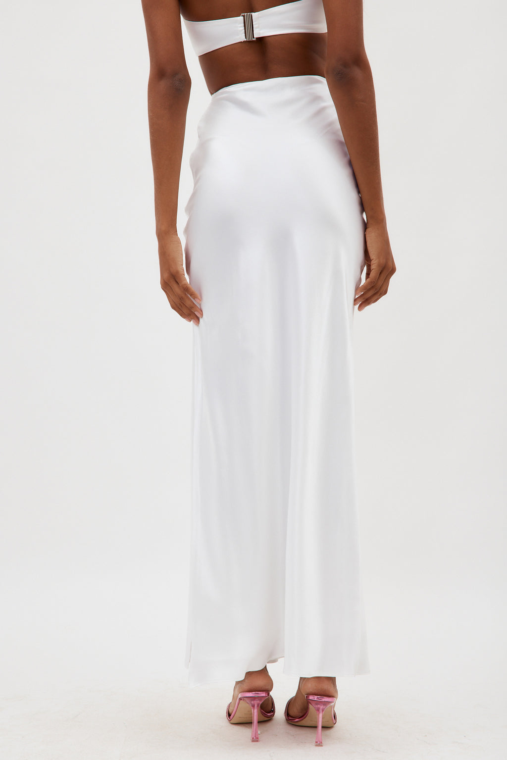 Nomi White Crystalline Wrap Halter Dress - Désordre Boutique