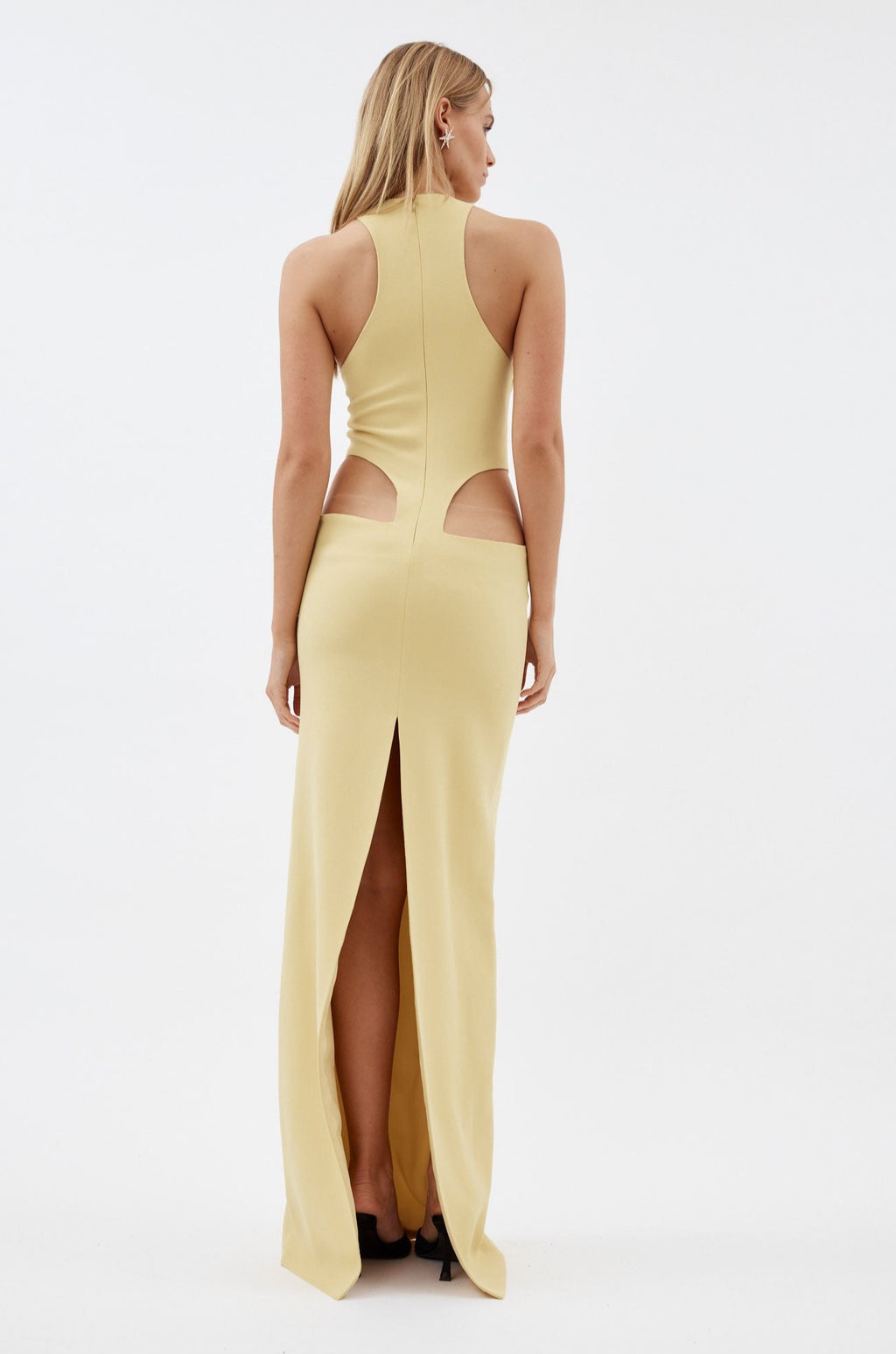 Racer Cut Melon Dress With Cut Out - Désordre Boutique