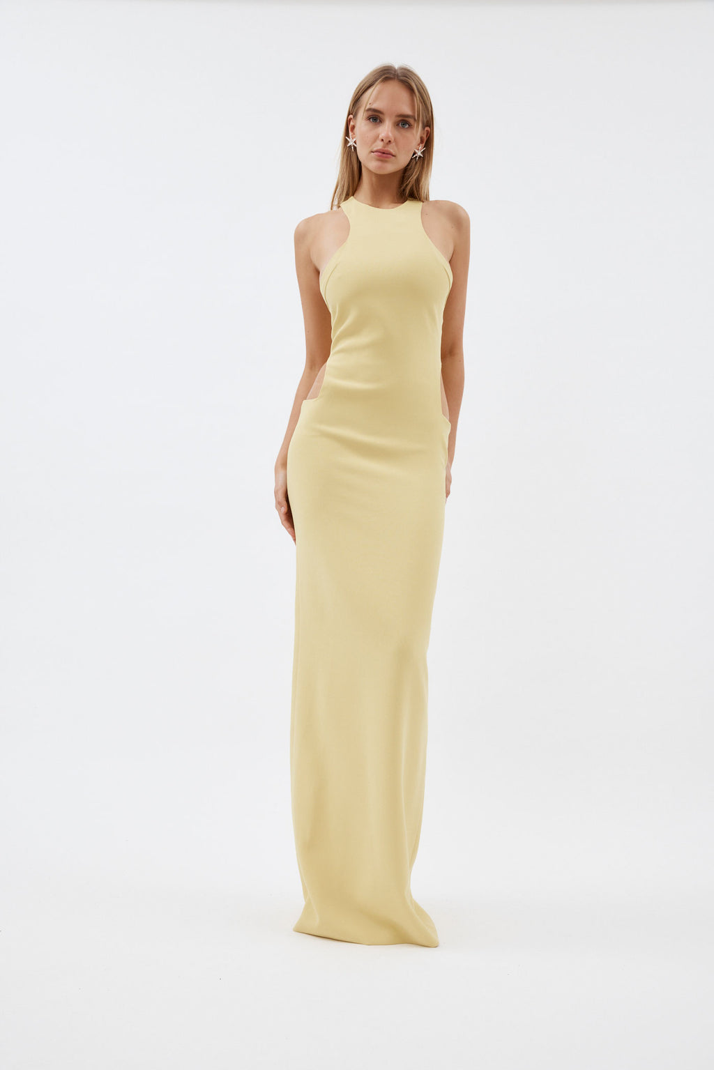 Racer Cut Melon Dress With Cut Out - Désordre Boutique