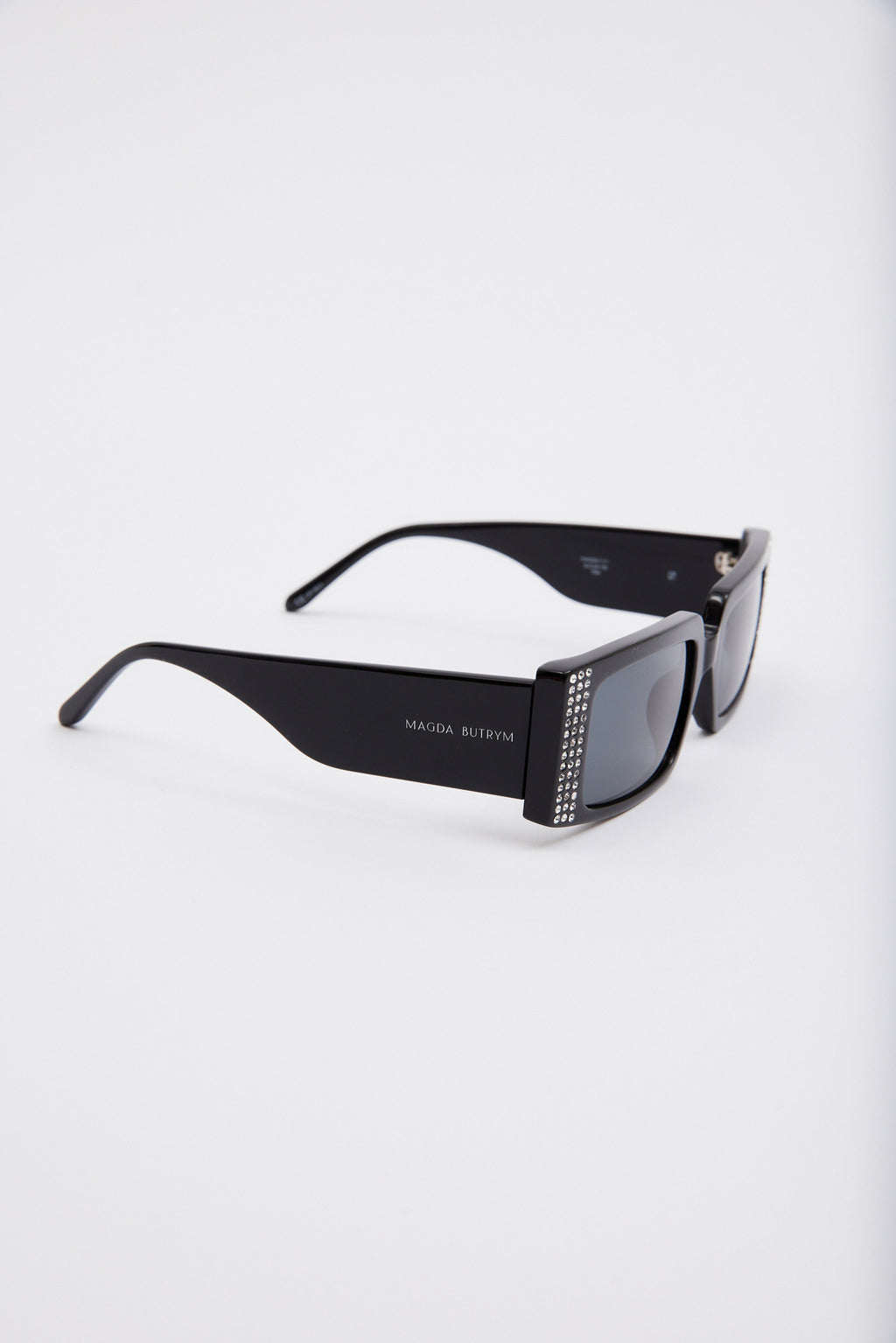 Rectangle Black Crystal Sunglasses - Désordre Boutique