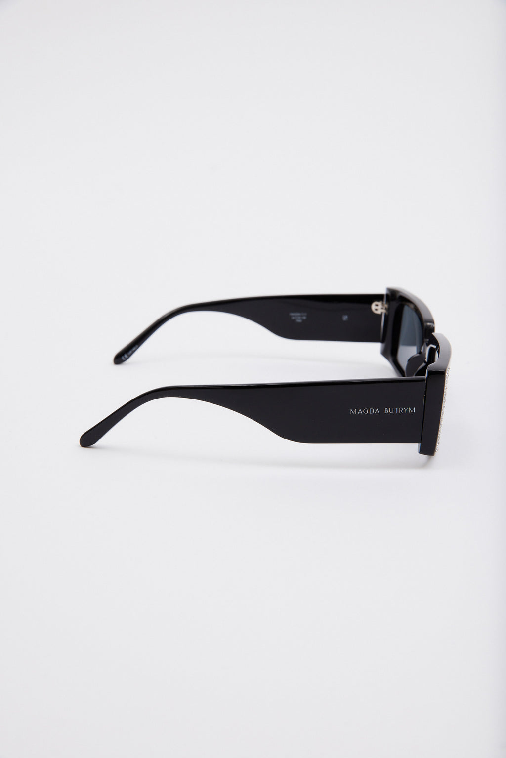 Rectangle Black Crystal Sunglasses - Désordre Boutique