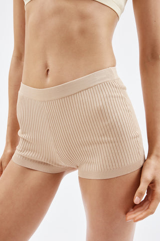 Savona Beige Knit Shorts - Désordre Boutique