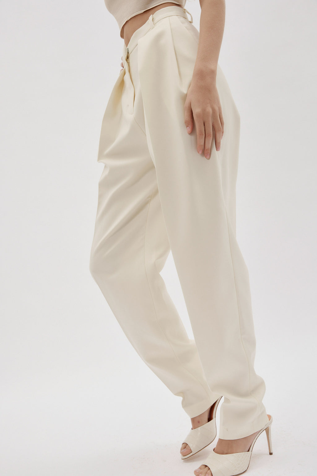 Shaldon Cream Wool Pants - Désordre Boutique