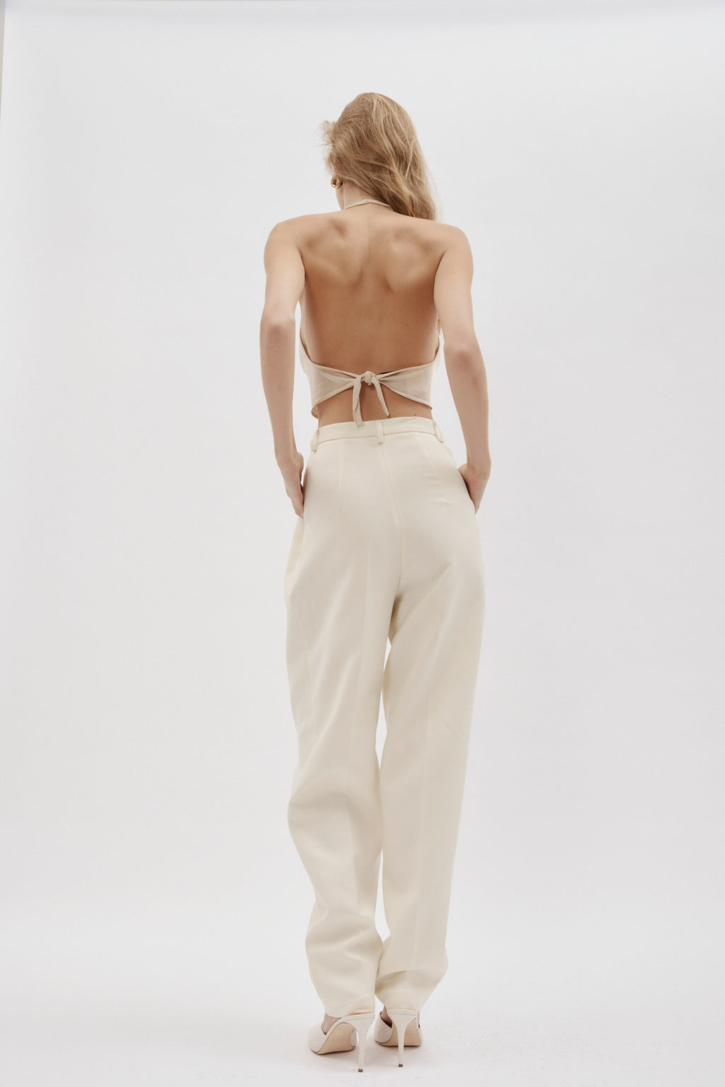 Shaldon Cream Wool Pants - Désordre Boutique