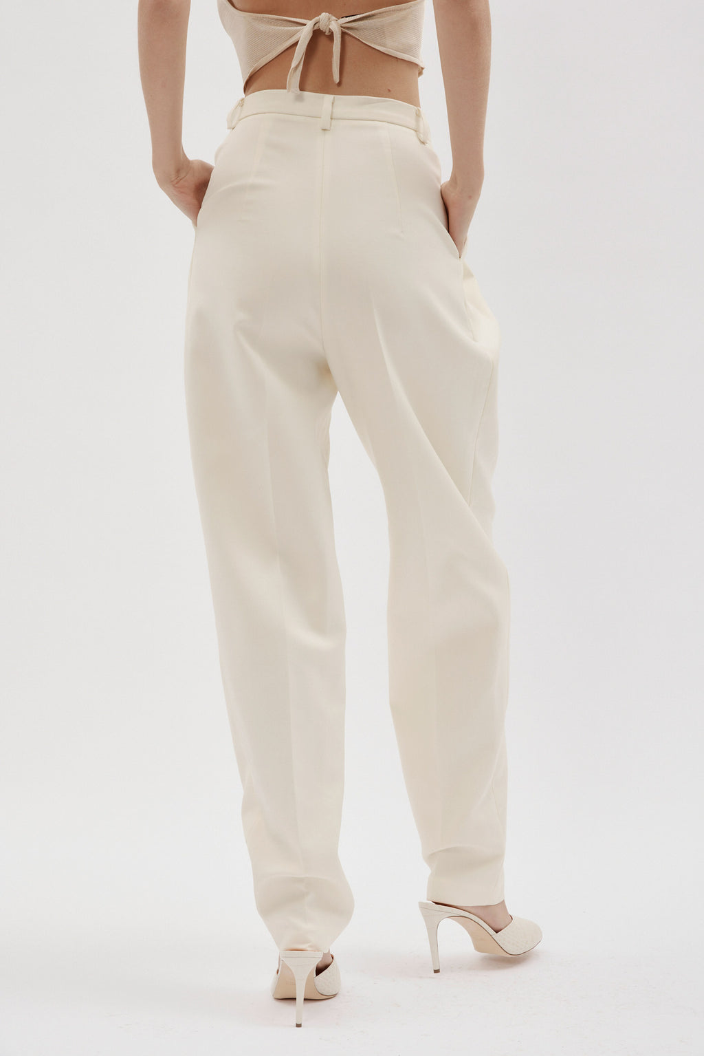 Shaldon Cream Wool Pants - Désordre Boutique