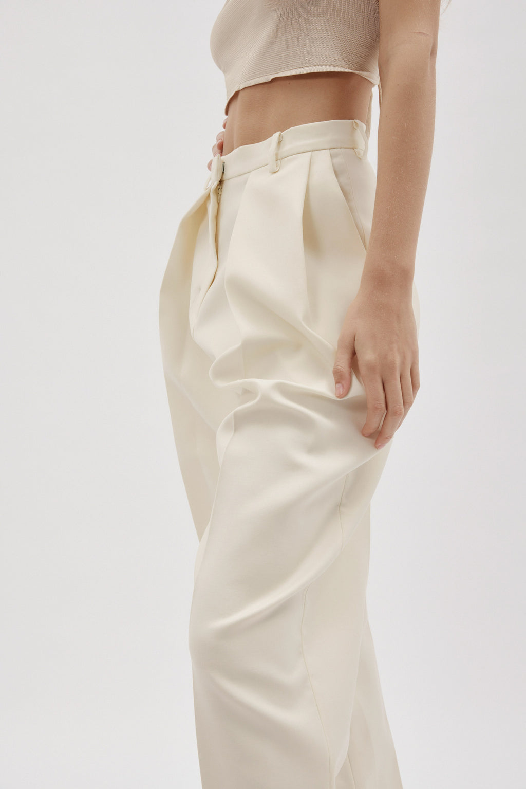 Shaldon Cream Wool Pants - Désordre Boutique