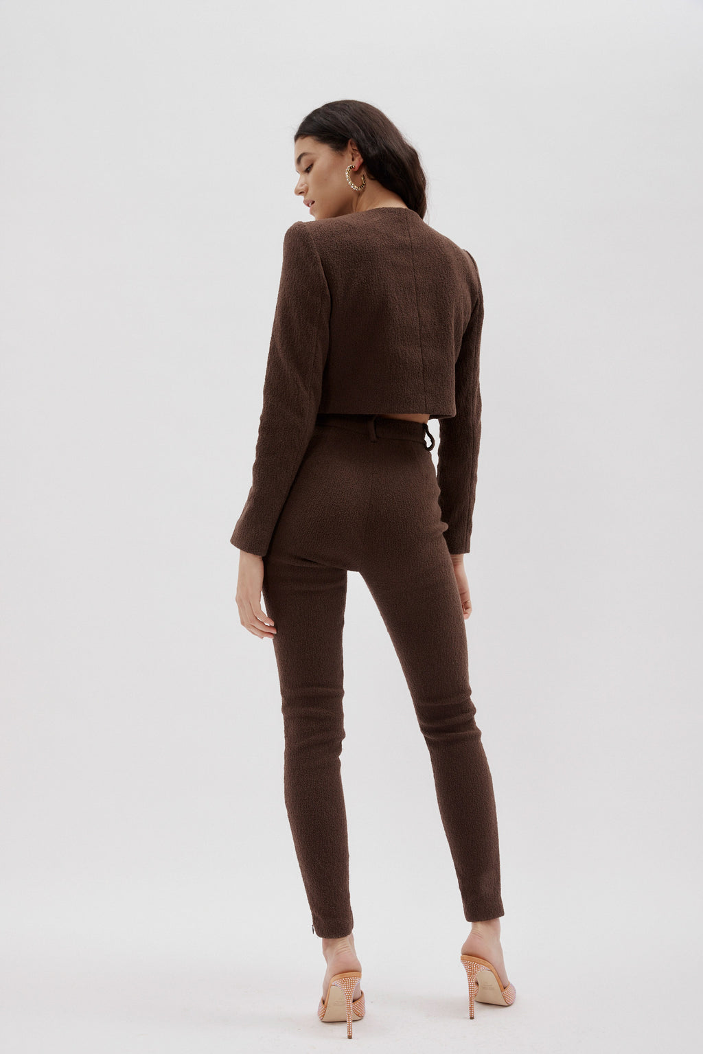 Skinny Brown Tailored Trousers - Désordre Boutique