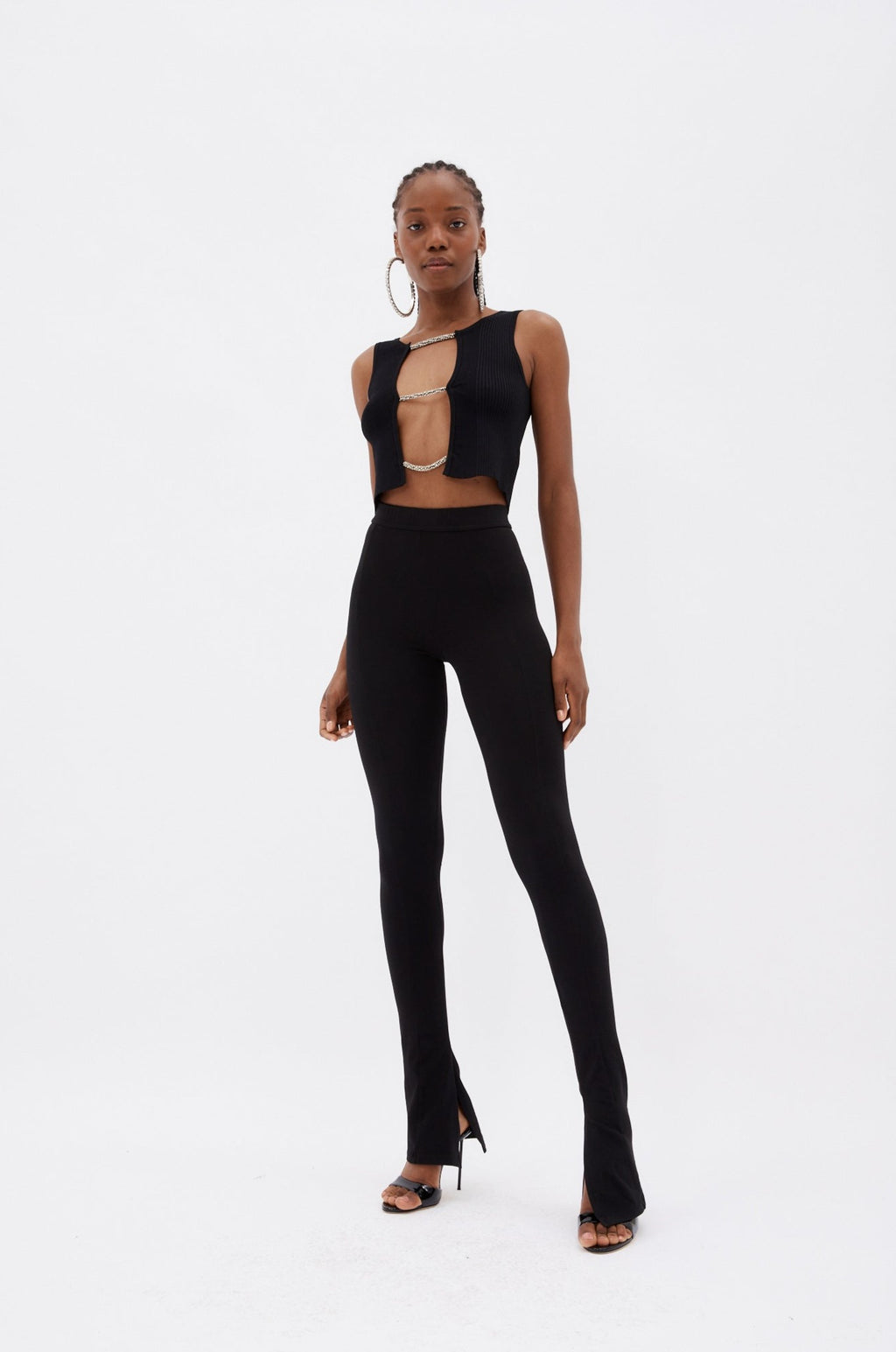 Split Hem Black Leggings - Désordre Boutique