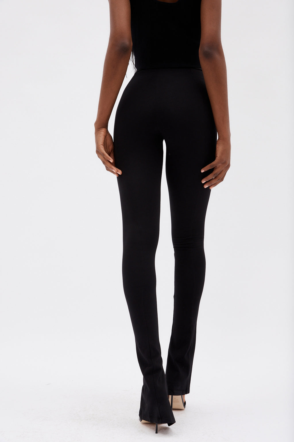 Split Hem Black Leggings - Désordre Boutique