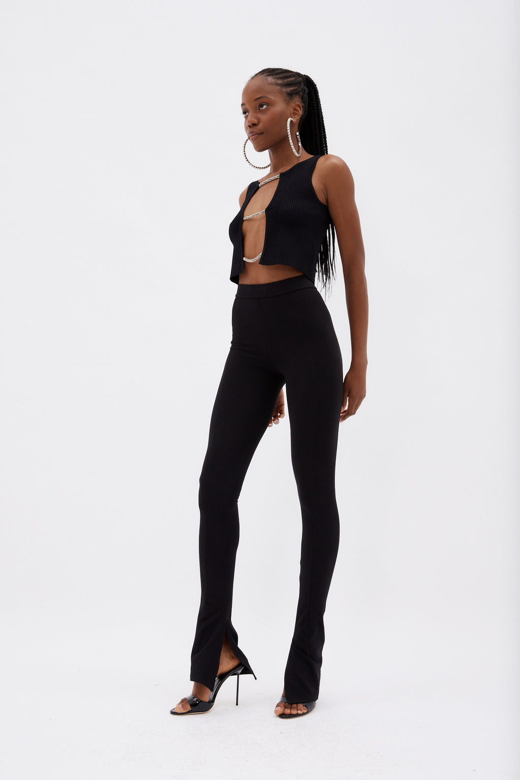 Split Hem Black Leggings - Désordre Boutique