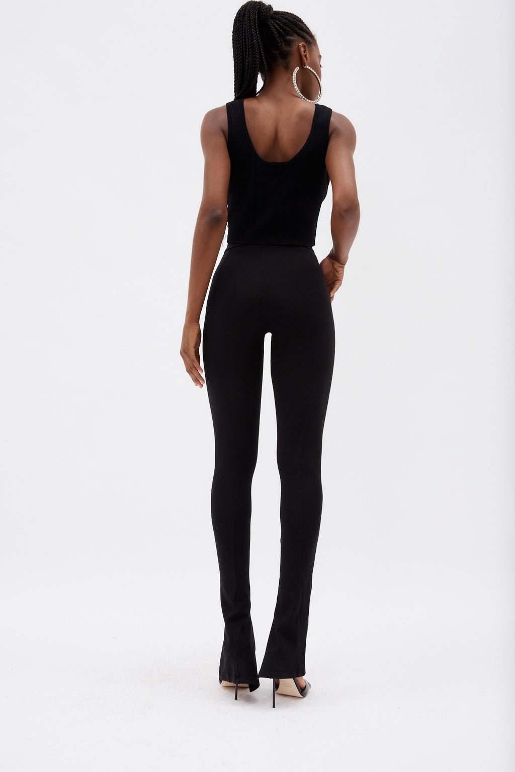 Split Hem Black Leggings - Désordre Boutique