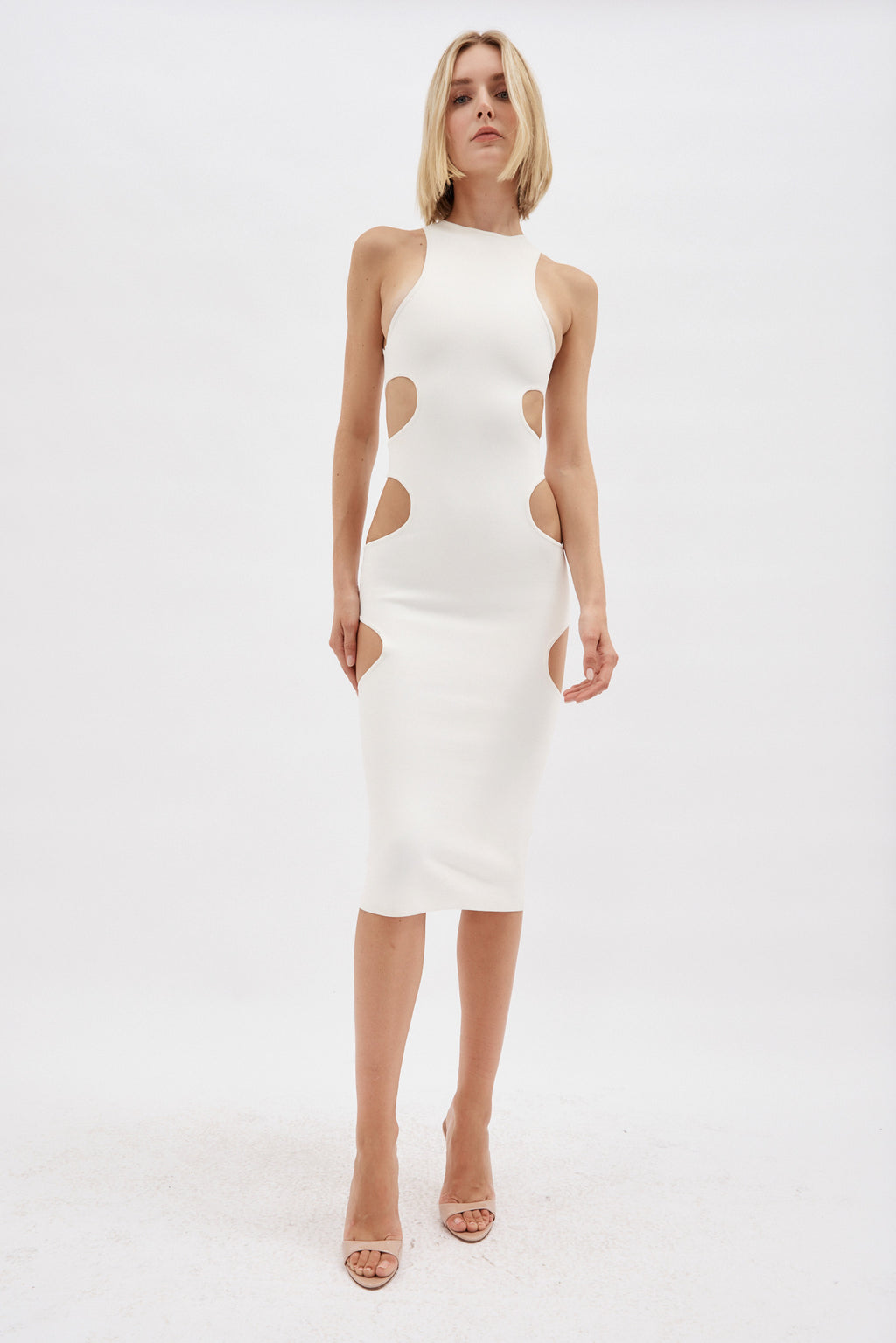 Star White Midi Dress - Désordre Boutique