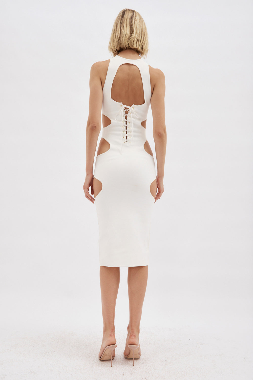 Star White Midi Dress - Désordre Boutique