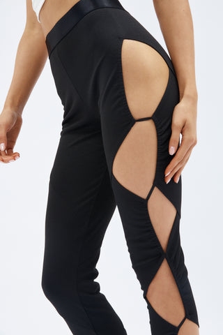 Tension Black Cut Out Pant - Désordre Boutique