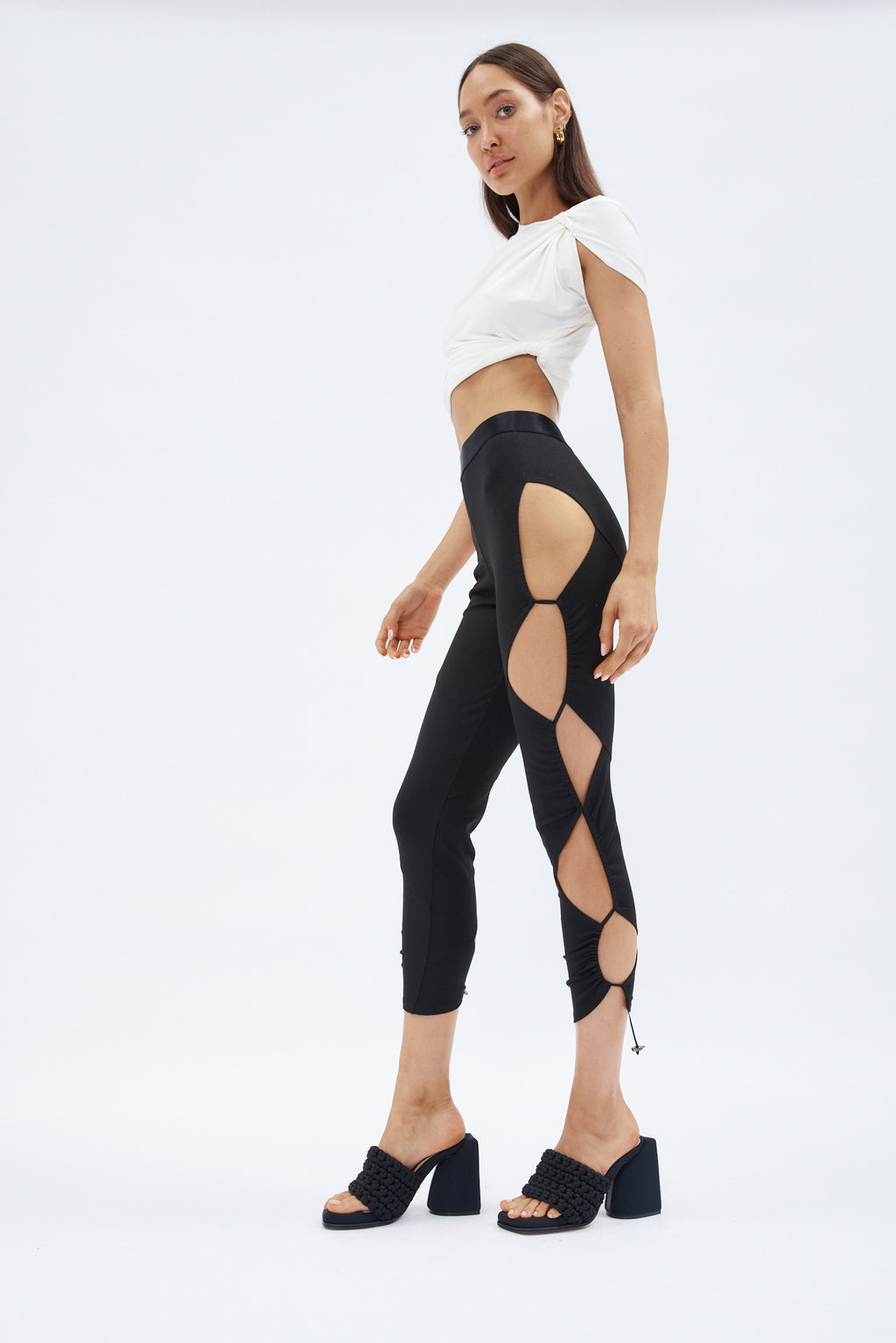 Tension Black Cut Out Pant - Désordre Boutique