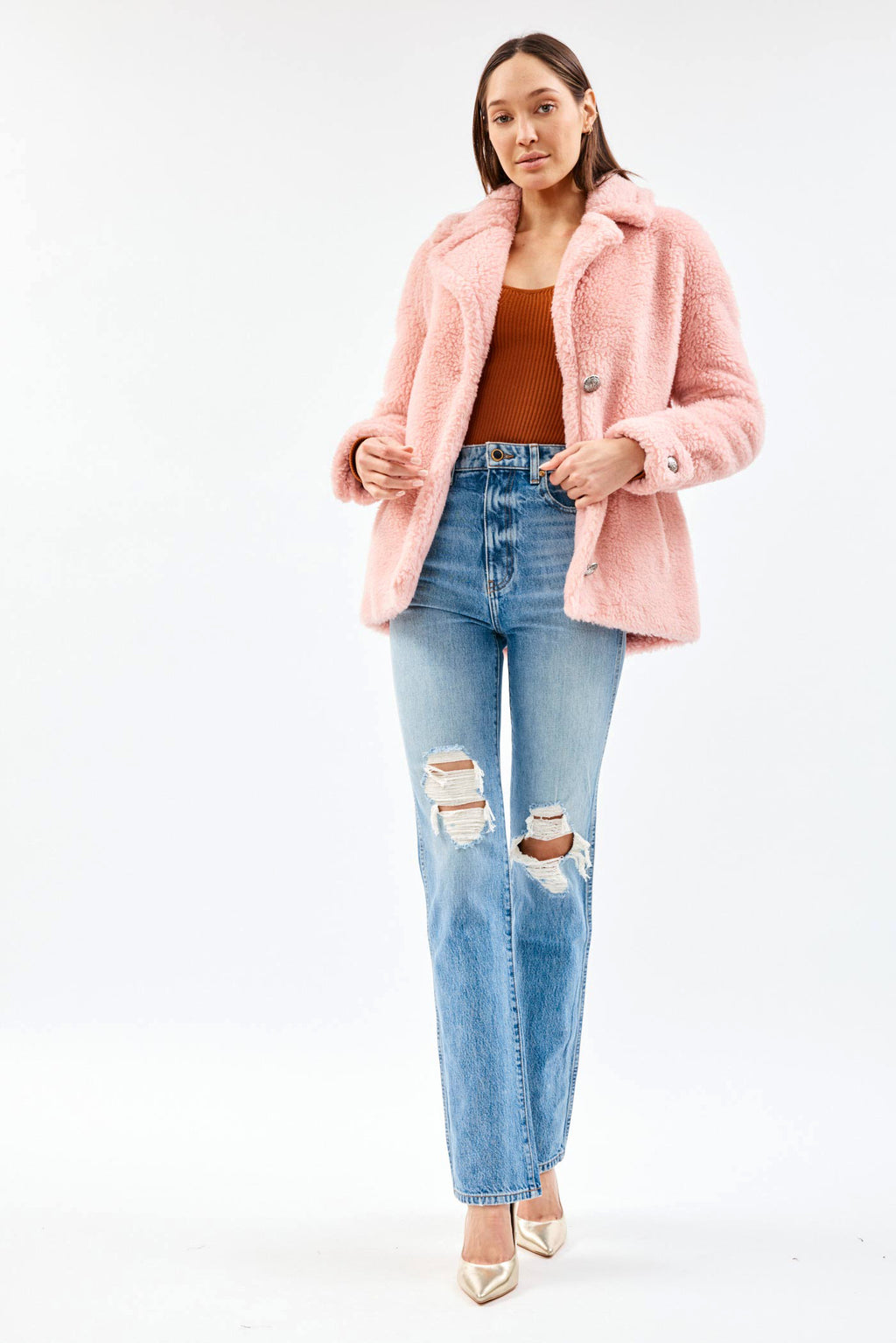 Three Button Cuddle Rose Jacket - Désordre Boutique