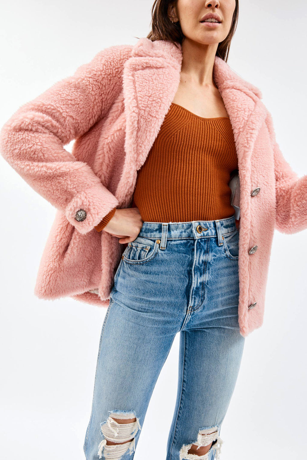 Three Button Cuddle Rose Jacket - Désordre Boutique